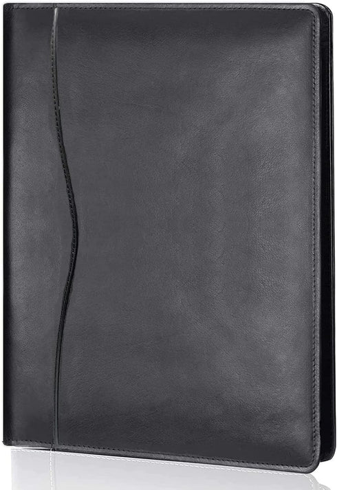Leather Portfolio Folder Padfolio, Business Organizer Document Planner Portfolio Binder Storage Pocket for Legal Pad