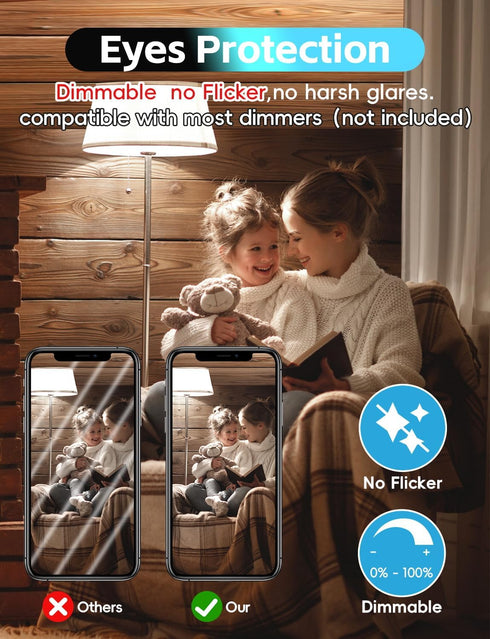 4 Pack Edison Bulbs, 6W E26 LED, 60 Watt Equivalent, Vintage CRI90+ ST19, Dimmable Clear Light Bulbs, 5000K Daylight