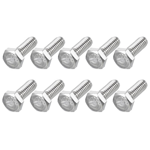 50Pcs Hex Bolts (1/4-20x3/4"), 304 Stainless Steel Fully Threaded Hex Head Machine Screws for Furniture Repair, Silver