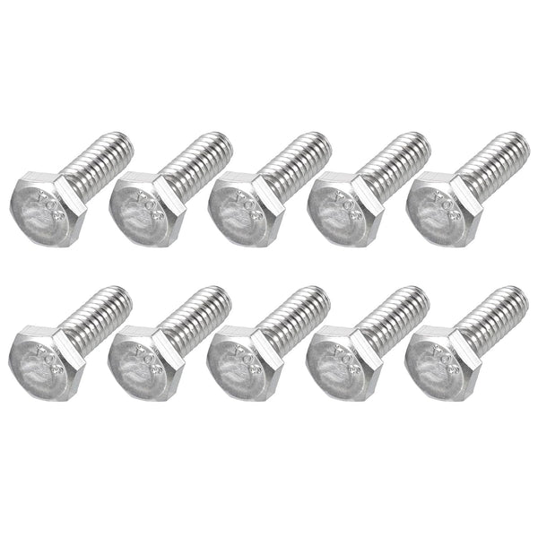 50Pcs Hex Bolts (1/4-20x3/4"), 304 Stainless Steel Fully Threaded Hex Head Machine Screws for Furniture Repair, Silver