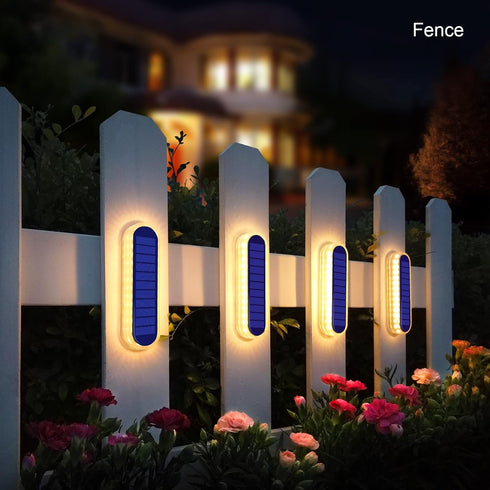 Mailbox (4 Pack) YiLaie Solar Step Lights Outdoor Waterproof, Warm White Solar Stair Lights Outdoor Solar Powered