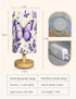 Bedroom,3 Bulb Butterfly Lamp, Butterfly Lamps for Girls Color Night Light Wood Nightstand Desk Base Flaxen Fabric