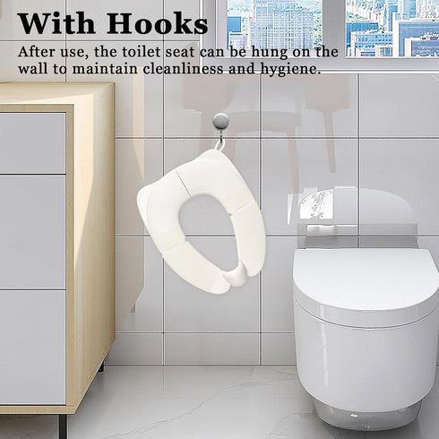 FORYEE Portable Folding Toilet Seat for Kids, Travel Potty Training Helper, Training Urine Anti Slip Toilet Seat Cover