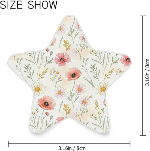 Burbuja 0.2W Wildflowers LED Night Light Plug into Wall Star-Shaped Nightlight Dusk to Dawn Auto Sensor for Bedroom