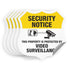 SmartSign Protected by Video Surveillance Security Notice Decal Set | Five Pack