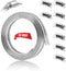 DIY Hose Clamps 12FT 304 Stainless Steel Metal Strap, 8PCS Stronger Fasteners Assortment Kit