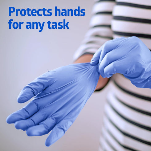 Medline SensiCare Ice Blue Nitrile Exam Gloves, Dark Blue Medium (Pack of 250)