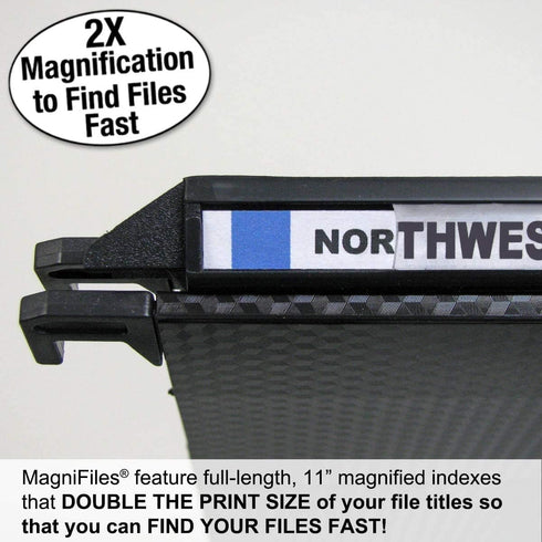 Ultimate Office MagniFile Extra-Capacity Hanging File Folders - 1" Box-Bottom, Letter Size, Set of 4