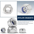 Vifmy Kit(360Pcs)M3 M4 M5 M6 M8 M10 M12 Sets,Bright Metric Hex Nuts&Locknuts Assortment Stainless Steel Assorted Hex