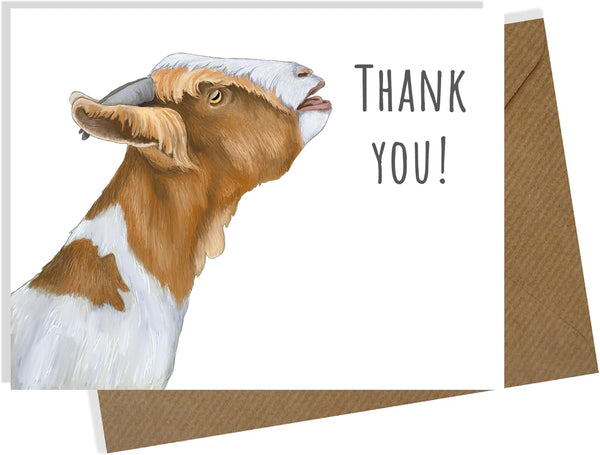 Generic Within Reach Goat Thank You Card Set Set of 10 Cards w/envelopes