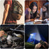 2-Pack Simpeak Hand Crank Solar Powered Flashlight, Emergency Rechargeable LED Survival Flashlight, Quick Snap Carbiner