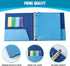 Blue Lake ECOLIFE 1 Inch 3 Ring Binder, Plastic-Free Organizer, Dividers with Pockets, Blue