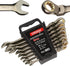 DISEN 90 Teeth Ratchet Wrenches Set 8 Pieces, Flex Head Ratcheting Wrench