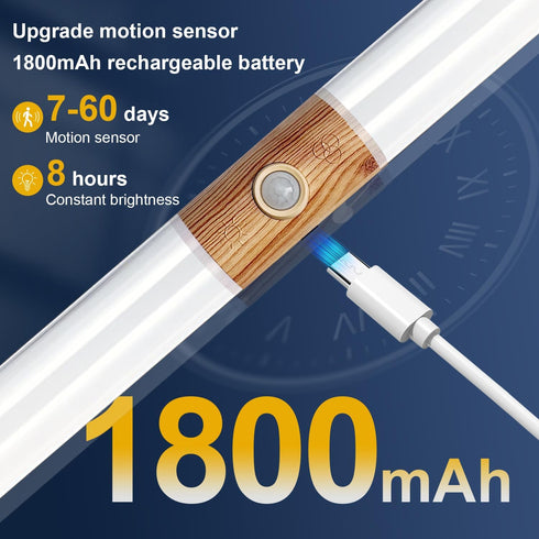FOCULITY dimming Closet countertop (15 inch Under Cabinet Lights, LED Rechargeable Battery Driven Indoor Motion Sensor