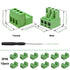 Tnisesm 12Pcs 3 Pin Screw Terminal Block Connector 5.08mm Pitch Pluggable with 3 Pin Phoenix Plug 300V 15A for 28-12AWG Cable