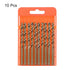 10pcs Cobalt Jobber Drill Bits 5.3mm / 0.209" M35 High Speed Steel HSS Twist Drilling Bit Tool