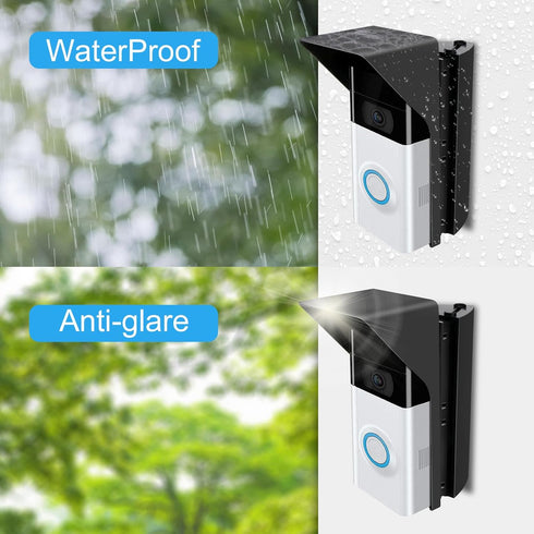 Adjustable Angle Mounting Bracket for Video Doorbells 1/2/3/4, Replacement Adjustable Mounting Plate with Rain Cover