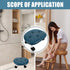 Blue Rolling Stool with Wheels - Compact and Portable Foot Rest
