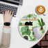 Cat Mouse Pad, Cute Small Mouse Pads for Desk, Round Travel Mousepad for Wireless Mouse Gaming Work Laptop, Plant Leave Mini Computer Mouse Mat, Home Decor Office Desk Accessories by Immaturus