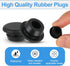10 Pcs 10mm Rubber Hole Plug, Black Silicone Round Snap-in Type Locking Furniture Hole Plug Protective Cover