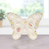 12 12.25 Inch Dolly Parton Jeweled Mosaic Butterfly Figural Deviled Egg Platter Dish, Ceramic Egg Holder Plate, Hole