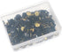 VAPKER 200 PCS Black Plastic Round Head Thumb Tacks