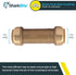 SharkBite 1 Inch Push to Connect Brass Plumbing Fitting, Slip Coupling for PEX, Copper, CPVC, PE-RT, HDPE, U3020LFA