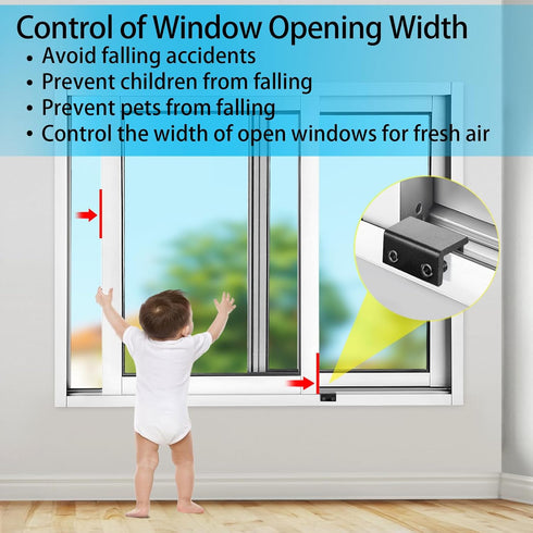 Locks,4 Pack ZRFCXE Window Sliding Window Locks with Key for Vertical & Horizontal Sliding Windows Doors,Easv
