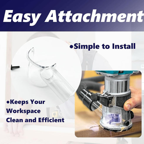1 195559-1 (RT0701C, RT0700C, XTR01) PC Trim Router Dust Extraction Attachment Replacement for Makita Compact Routers