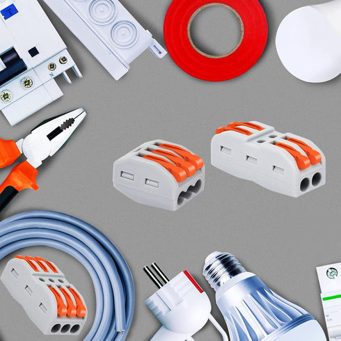 Nineleaf 20PK Push Quick Wire Connectors, Electrical Cable Connectors for Cables from 28 to 12AWG, Max 32A 600Volt