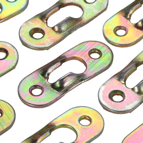 dophee 20Pcs Heavy Duty Metal Keyhole Hangers with Screws, Fasteners for Mirror Photo Frames, 1.46x0.50inch