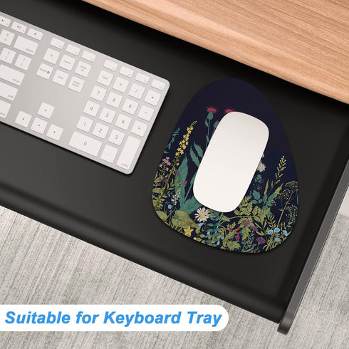 Rimilak Small Mouse Pad, 6 x 7 Inch, Irregular Mini Mouse Pad with Non-Slip Rubber Base, Waterproof Compact for Laptop,