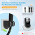 Matte Black Adjustable Shower Head Holder - No Drill, Waterproof, Strong Adhesive