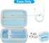 Canboc Carrying Case Compatible with Phomemo M02/ T02 Mini Printer Sticker Printer, Pocket Thermal Bluetooth Sticker Maker Box for Thermal Paper, USB Cable, Blue (Case Only)