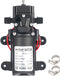 VerRich 12V Diaphragm Pump, 70W 6A Self Priming Sprayer Pump, 6 L/Min 0.9MPA 131 PSI for RV, Camper, Marine, Garden