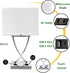 21.38" 3-Way Dimmable Bulb OYedis Table Lamp for Bedroom Living Room Touch Control Medium Chrome Bedside lamp with USB