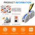 KLMNDUO 60pcs Lever Wire Connectors, 1 to 1 Inline Electrical Wire Connector Kit for Quick Connect 28-12 AWG