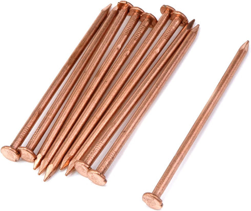 MY MIRONEY 10 Pack Solid Copper Nail Spikes, 4 Inch for Slating & Roofing