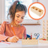 EXCEART Wood Pencil Holder for Desk, Multi-Functional Remote Control Holder with 3 Compartments for Office Supplies