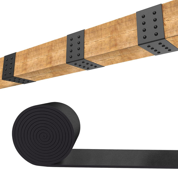 LFUTARI 5ft Faux Wood Beam StrapFlexible Beams Gap Hiding Strap, Wood Beams Metal