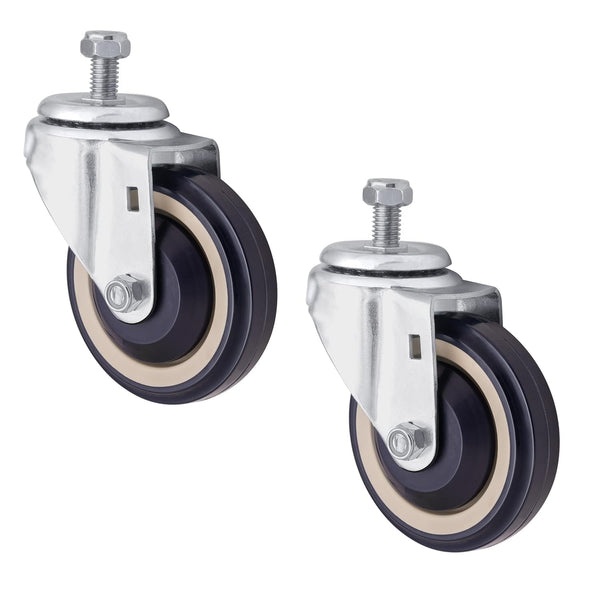 SY America 4" 2 Pack Polyurethane Stepped and Full Tread Face w/Double Ball Bearing