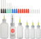 SHAOTONG 6Pcs Squeeze Bottle with 14Pcs Dispensing Needles, 1Pc Dispensing Brush, 12Pcs Cap