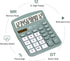 Deli Standard Function Desktop Calculator with 12 Digit Large LCD Display and Sensitive Button, Solar Battery Dual