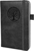 Small Pocket Notebook, Leather Journal Mini (Black) by BIYUNRO
