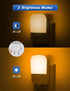 Generic 2 Pack Amber Night Lights Plug into Wall, LED Bedroom Night Light with Dusk to Dawn Sensor, Brightness