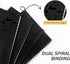 Lined Spiral Notebook B5 Black Journal: 4 Pack, 7mm College Ruled, 160 Pages, 100GSM Thick Paper