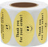 Hybsk 50mmx30mm Oval Gold Metallic Foil Thank You for Your Order Retail Mailing Stickers, 500 Labels