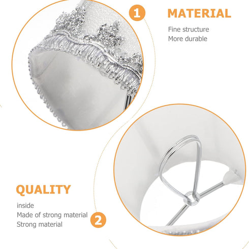 5.11X5.11X4.72In Holibanna Cloth Lampshade Accessory for Table Wall Floor Lamps Soft Light Shade Cover for Bedroom