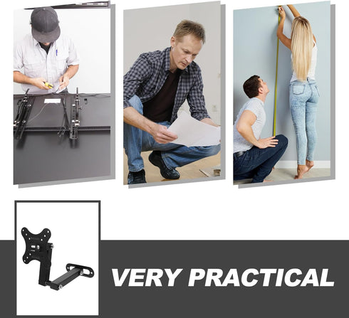 Veemoon Monitor Stand Tv Stand Mount Tv Mounts for Corners Tv Wall Mount Wall Mount Tv Bracket Tv Monitor Wall Mount