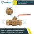 SharkBite 1 Inch Ball Valve, Push to Connect Brass Plumbing Fitting for Water Shut Off